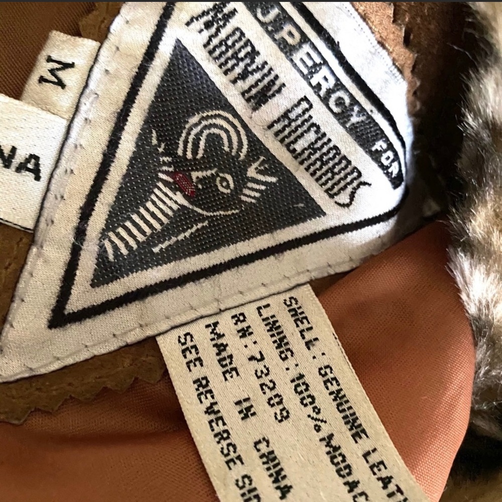 VINTAGE Leopard Suede and Faux Fur Coat - Picture 13 of 13